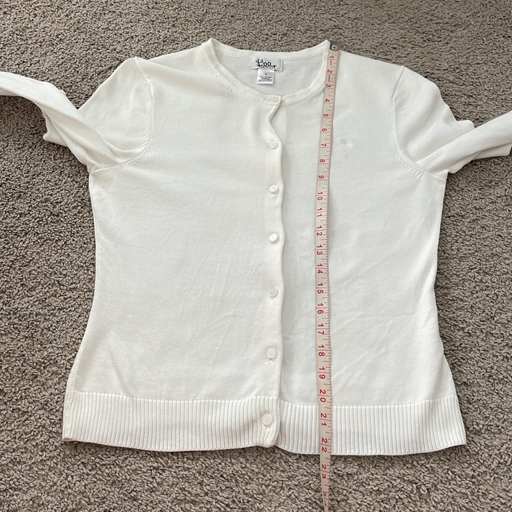 🤑 Lilly Pulitzer Ivory Cotton Cardigan - Picture 8 of 9